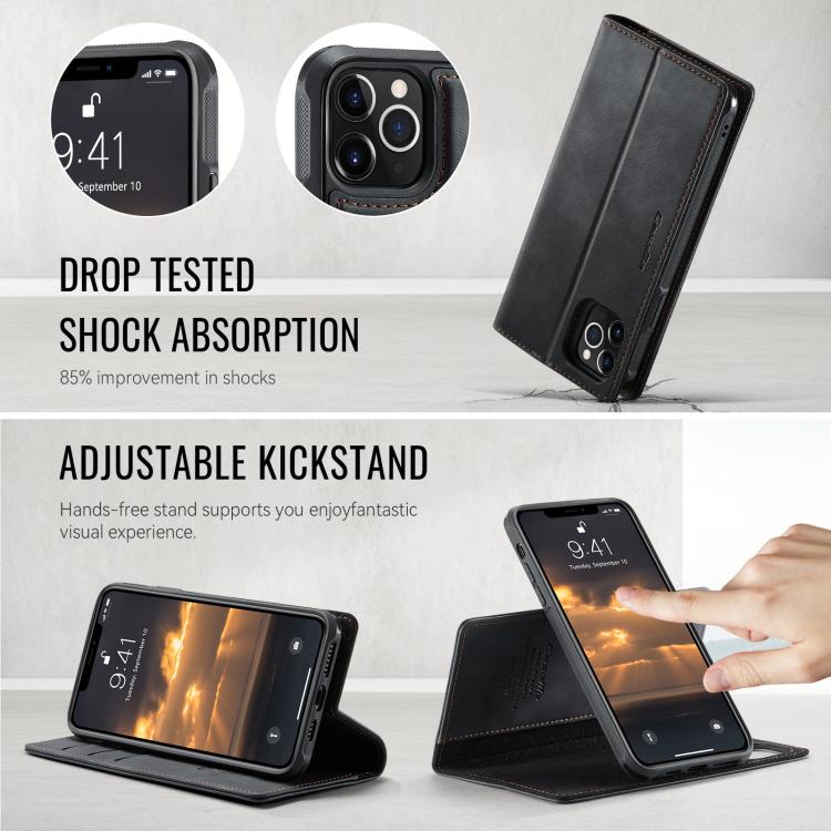 For iPhone 11 Pro CaseMe C49 MagSafe RFID Blocking Detachable Wallet Leather Phone Case