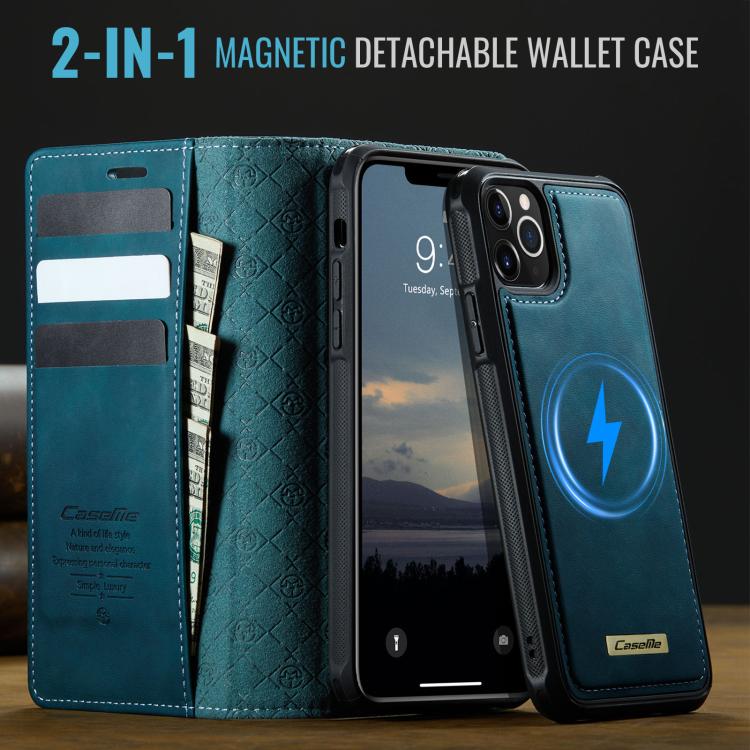 For iPhone 11 Pro CaseMe C49 MagSafe RFID Blocking Detachable Wallet Leather Phone Case