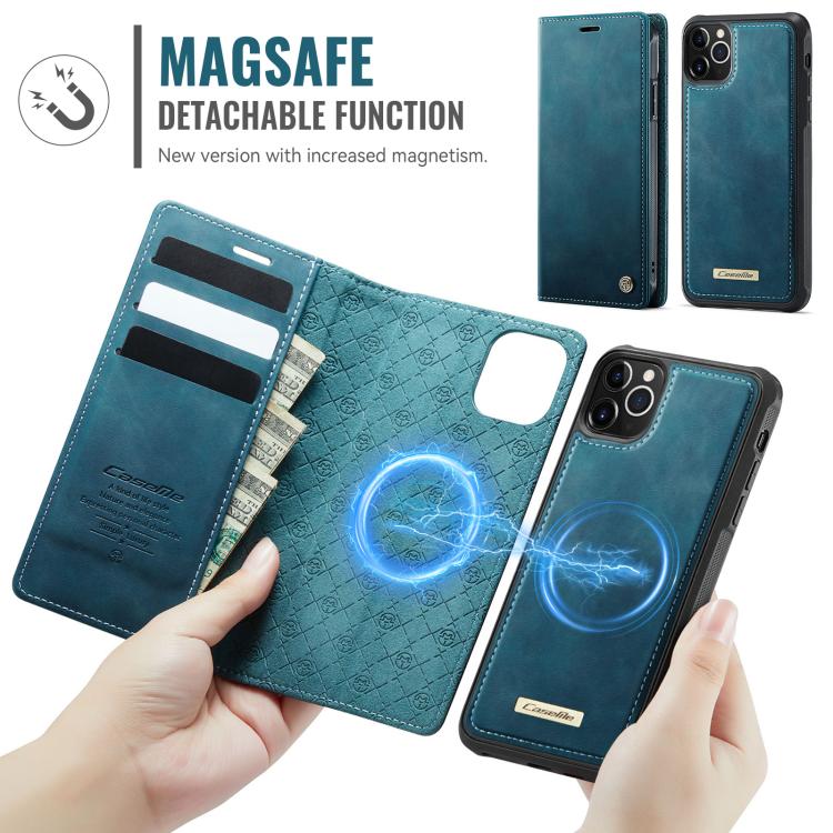 For iPhone 11 Pro CaseMe C49 MagSafe RFID Blocking Detachable Wallet Leather Phone Case