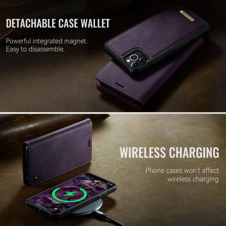 For iPhone 11 Pro CaseMe C49 MagSafe RFID Blocking Detachable Wallet Leather Phone Case