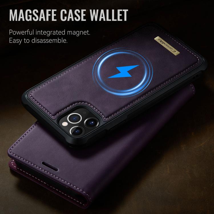 For iPhone 11 Pro CaseMe C49 MagSafe RFID Blocking Detachable Wallet Leather Phone Case
