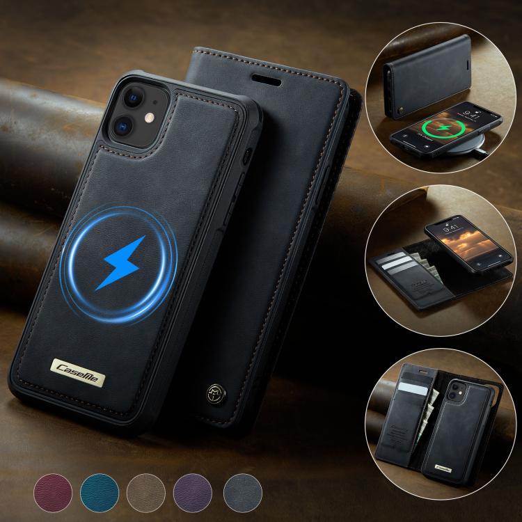 For iPhone 11 CaseMe C49 MagSafe RFID Blocking Detachable Wallet Leather Phone Case