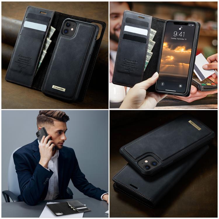 For iPhone 11 CaseMe C49 MagSafe RFID Blocking Detachable Wallet Leather Phone Case