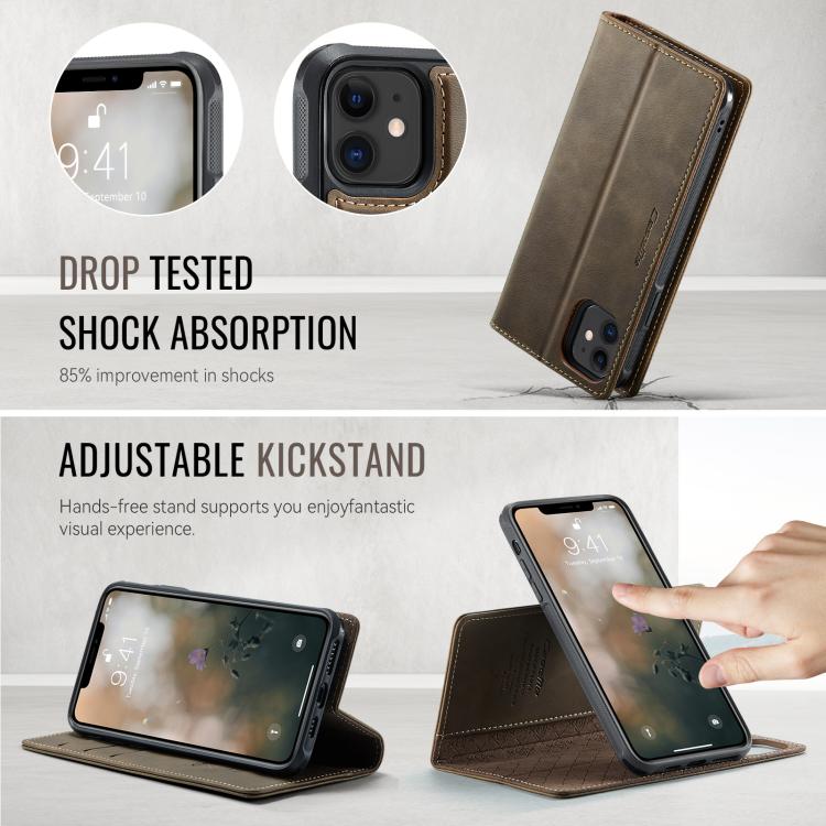 For iPhone 11 CaseMe C49 MagSafe RFID Blocking Detachable Wallet Leather Phone Case