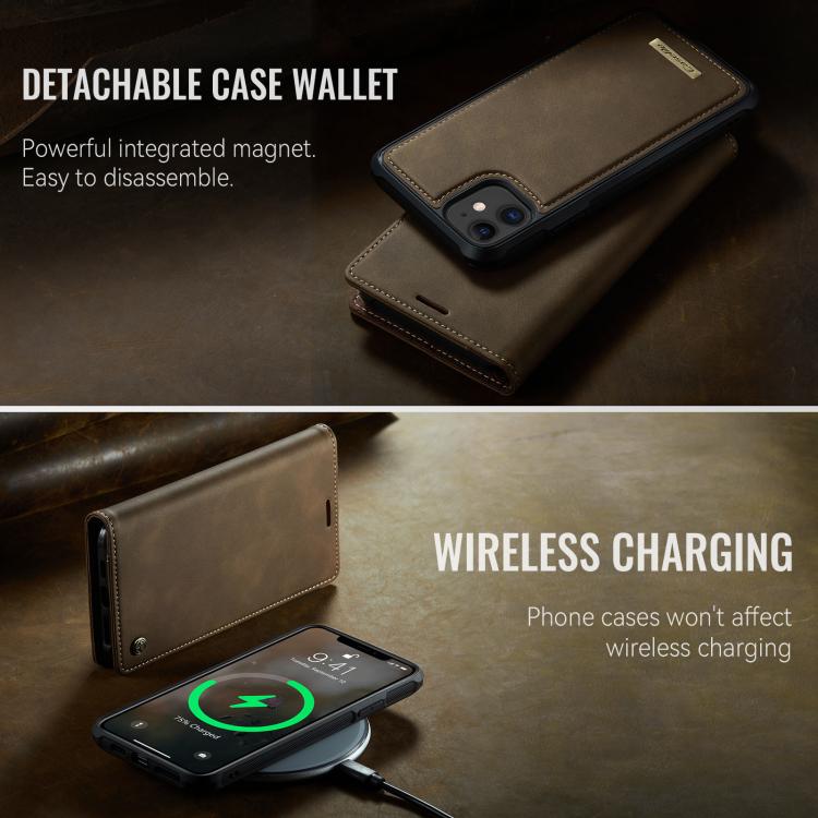 For iPhone 11 CaseMe C49 MagSafe RFID Blocking Detachable Wallet Leather Phone Case