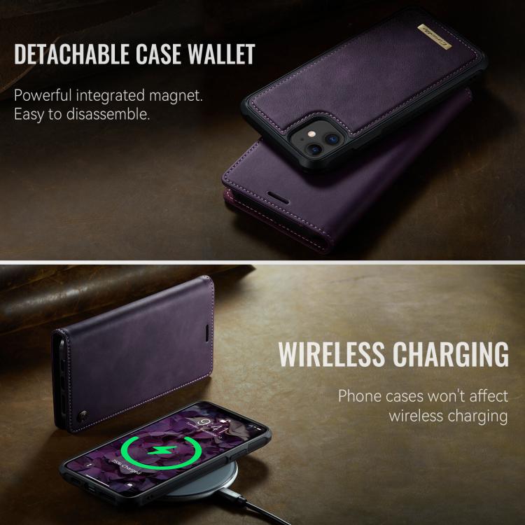 For iPhone 11 CaseMe C49 MagSafe RFID Blocking Detachable Wallet Leather Phone Case