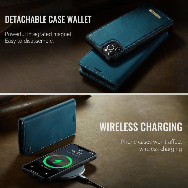For iPhone 11 Pro Max CaseMe C49 MagSafe RFID Blocking Detachable Wallet Leather Phone Case
