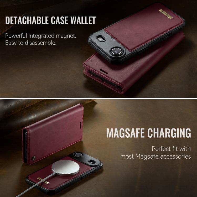 For iPhone Air CaseMe C49 MagSafe RFID Blocking Detachable Wallet Leather Phone Case