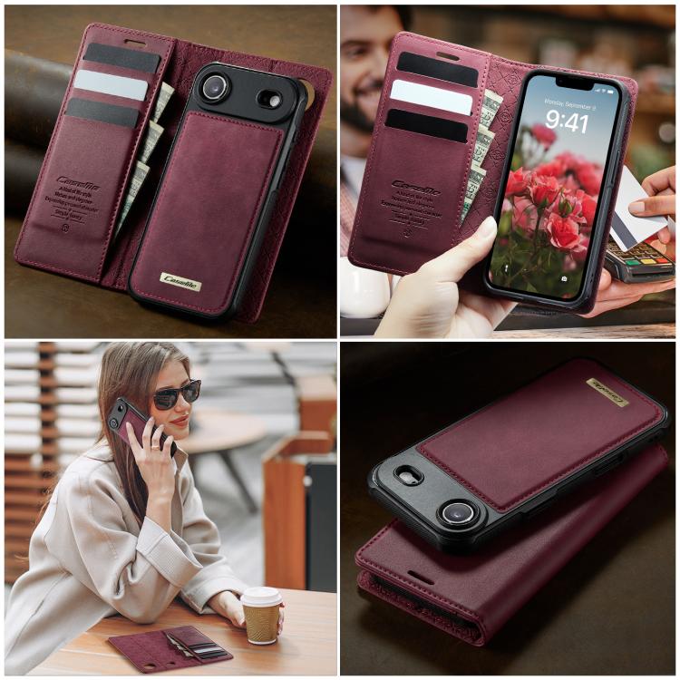 For iPhone Air CaseMe C49 MagSafe RFID Blocking Detachable Wallet Leather Phone Case