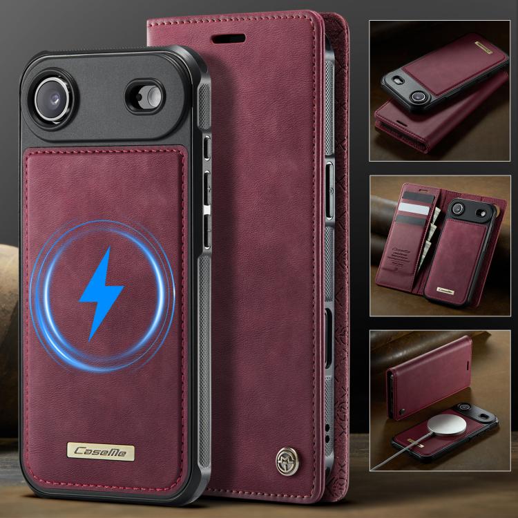 For iPhone Air CaseMe C49 MagSafe RFID Blocking Detachable Wallet Leather Phone Case