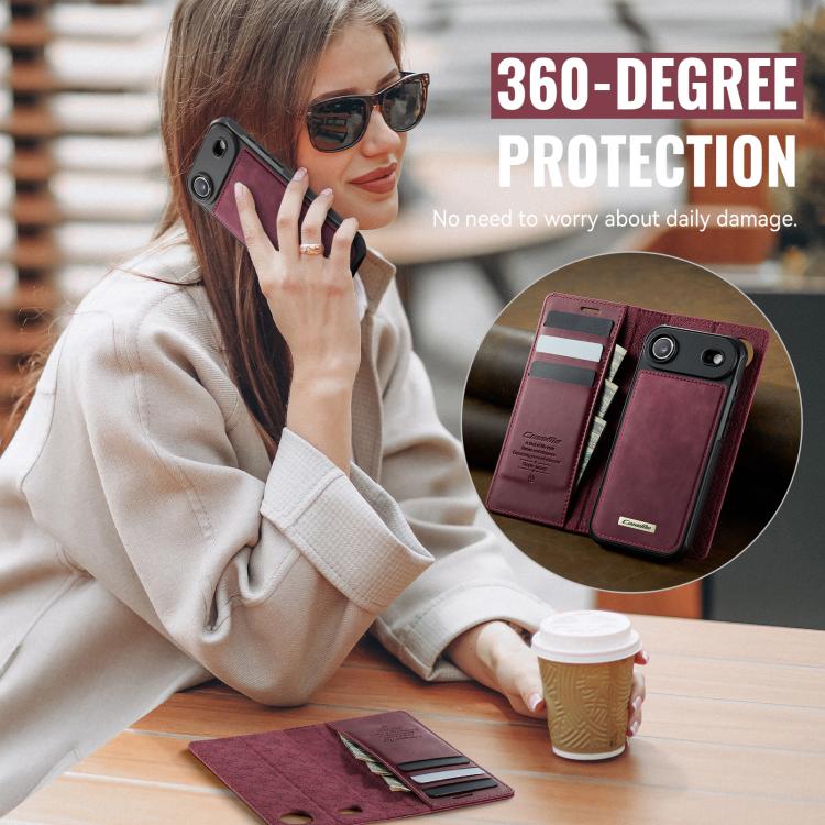 For iPhone Air CaseMe C49 MagSafe RFID Blocking Detachable Wallet Leather Phone Case