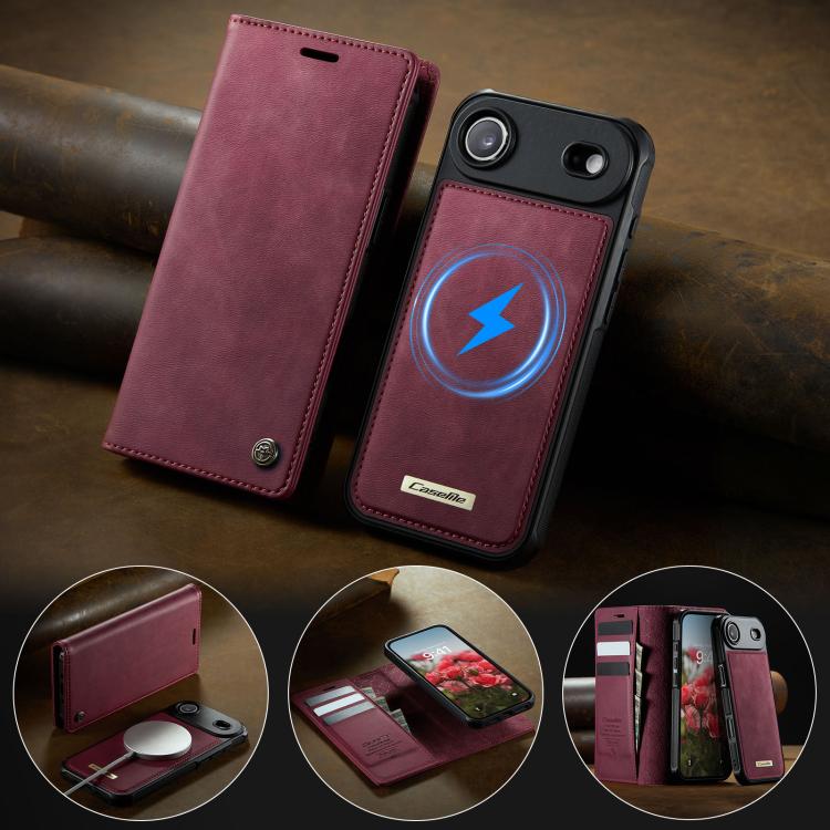 For iPhone Air CaseMe C49 MagSafe RFID Blocking Detachable Wallet Leather Phone Case