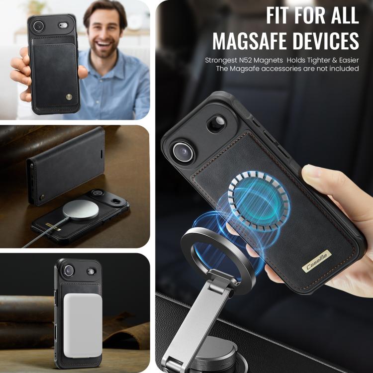 For iPhone Air CaseMe C49 MagSafe RFID Blocking Detachable Wallet Leather Phone Case