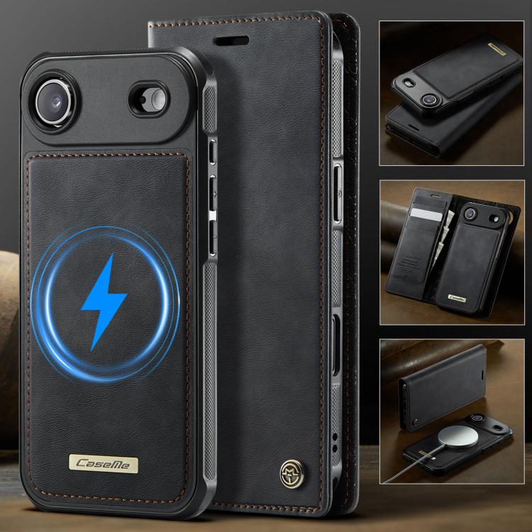 For iPhone Air CaseMe C49 MagSafe RFID Blocking Detachable Wallet Leather Phone Case