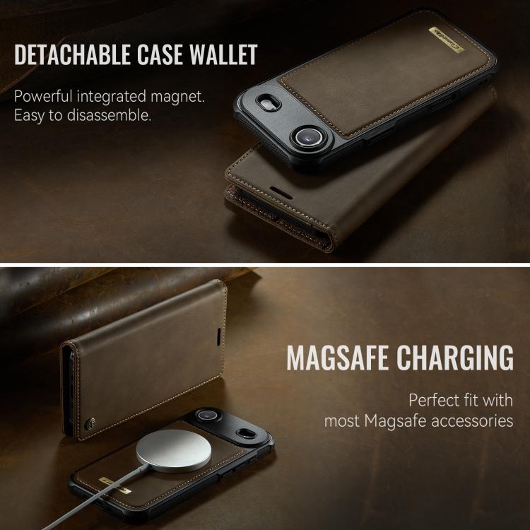 For iPhone Air CaseMe C49 MagSafe RFID Blocking Detachable Wallet Leather Phone Case
