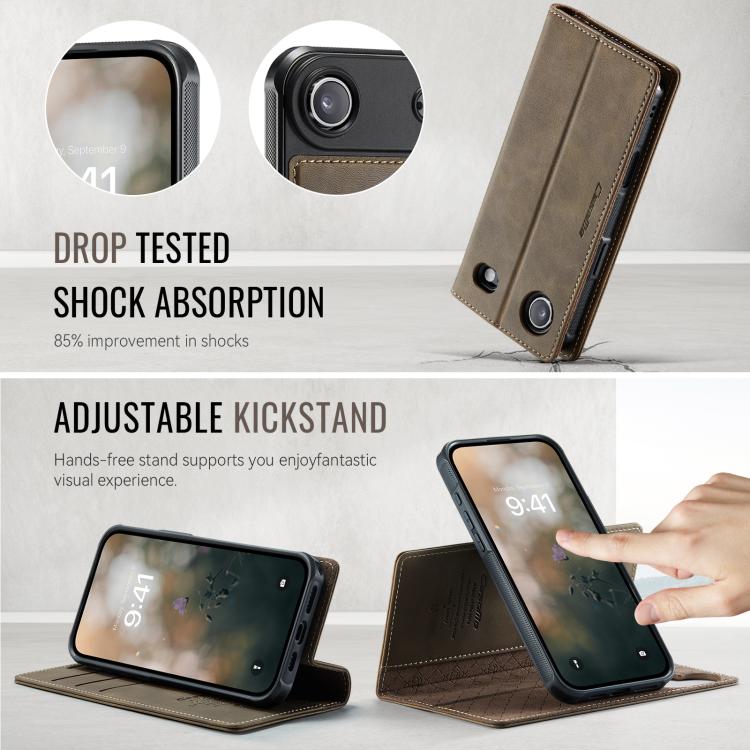 For iPhone Air CaseMe C49 MagSafe RFID Blocking Detachable Wallet Leather Phone Case