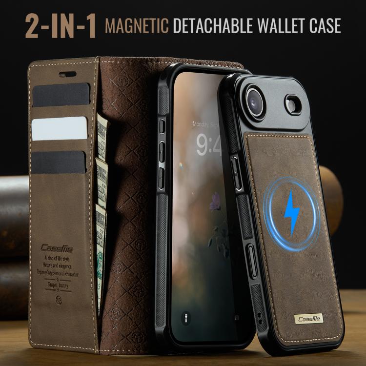 For iPhone Air CaseMe C49 MagSafe RFID Blocking Detachable Wallet Leather Phone Case