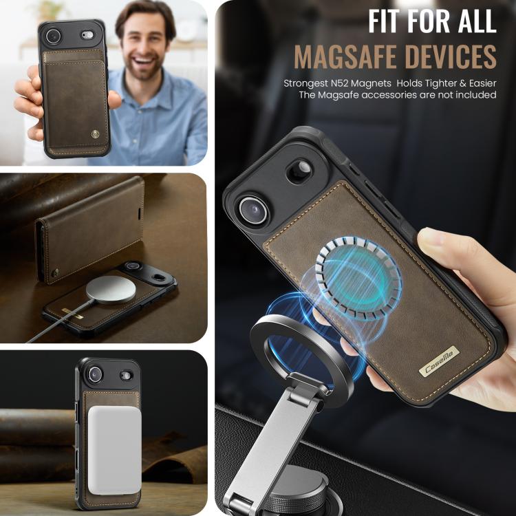 For iPhone Air CaseMe C49 MagSafe RFID Blocking Detachable Wallet Leather Phone Case