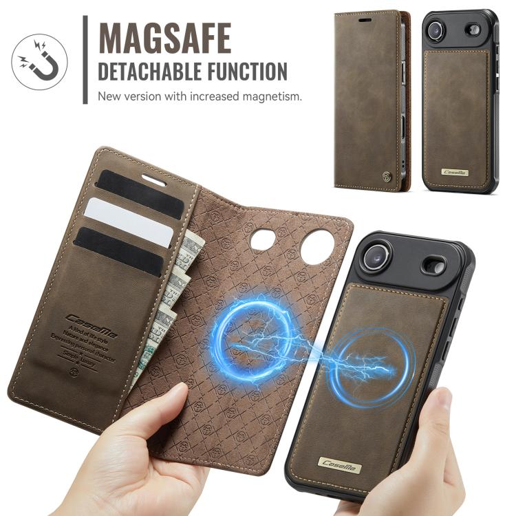 For iPhone Air CaseMe C49 MagSafe RFID Blocking Detachable Wallet Leather Phone Case