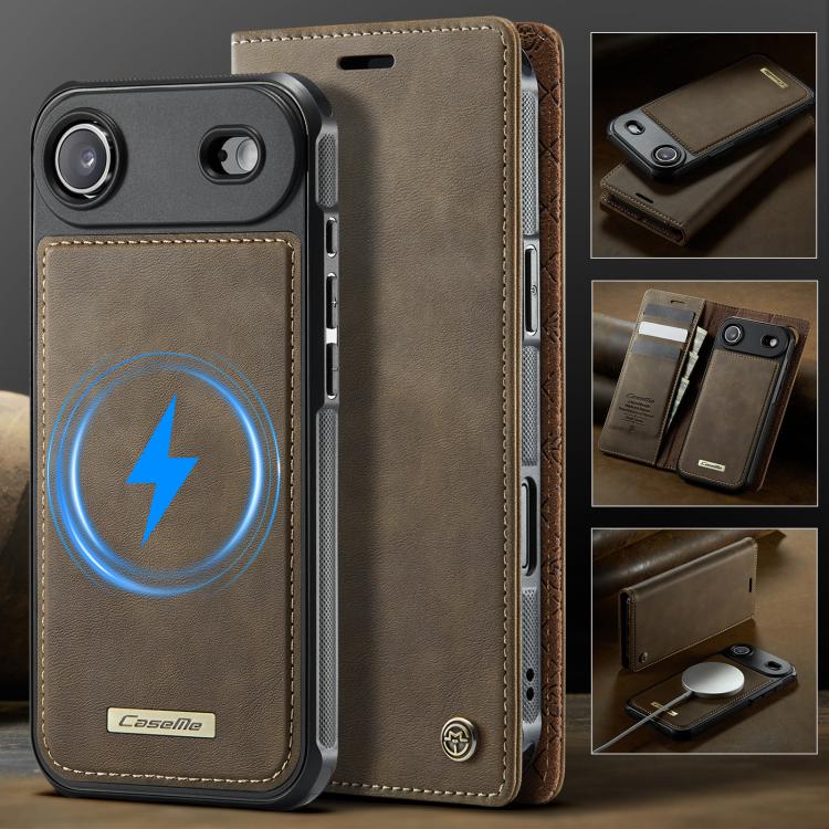 For iPhone Air CaseMe C49 MagSafe RFID Blocking Detachable Wallet Leather Phone Case