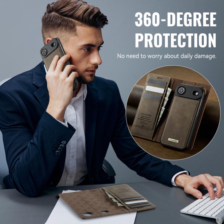 For iPhone Air CaseMe C49 MagSafe RFID Blocking Detachable Wallet Leather Phone Case