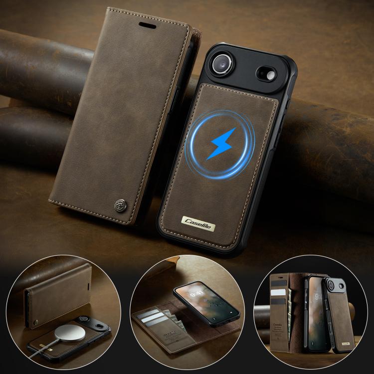 For iPhone Air CaseMe C49 MagSafe RFID Blocking Detachable Wallet Leather Phone Case