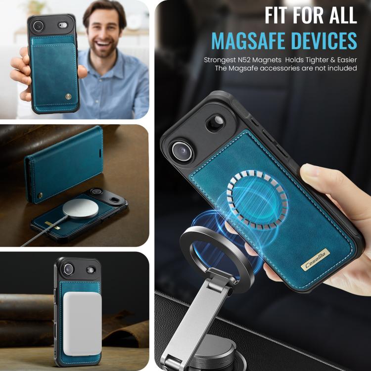 For iPhone Air CaseMe C49 MagSafe RFID Blocking Detachable Wallet Leather Phone Case