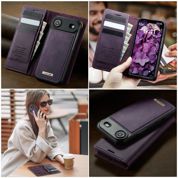 For iPhone Air CaseMe C49 MagSafe RFID Blocking Detachable Wallet Leather Phone Case