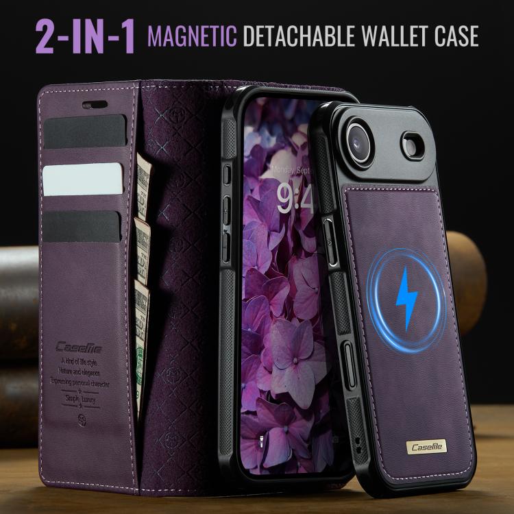 For iPhone Air CaseMe C49 MagSafe RFID Blocking Detachable Wallet Leather Phone Case