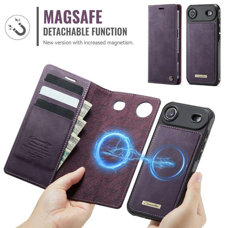 For iPhone Air CaseMe C49 MagSafe RFID Blocking Detachable Wallet Leather Phone Case