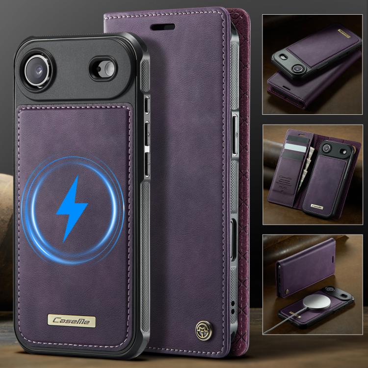 For iPhone Air CaseMe C49 MagSafe RFID Blocking Detachable Wallet Leather Phone Case