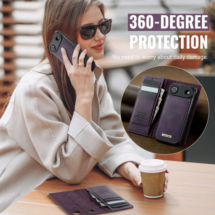 For iPhone Air CaseMe C49 MagSafe RFID Blocking Detachable Wallet Leather Phone Case