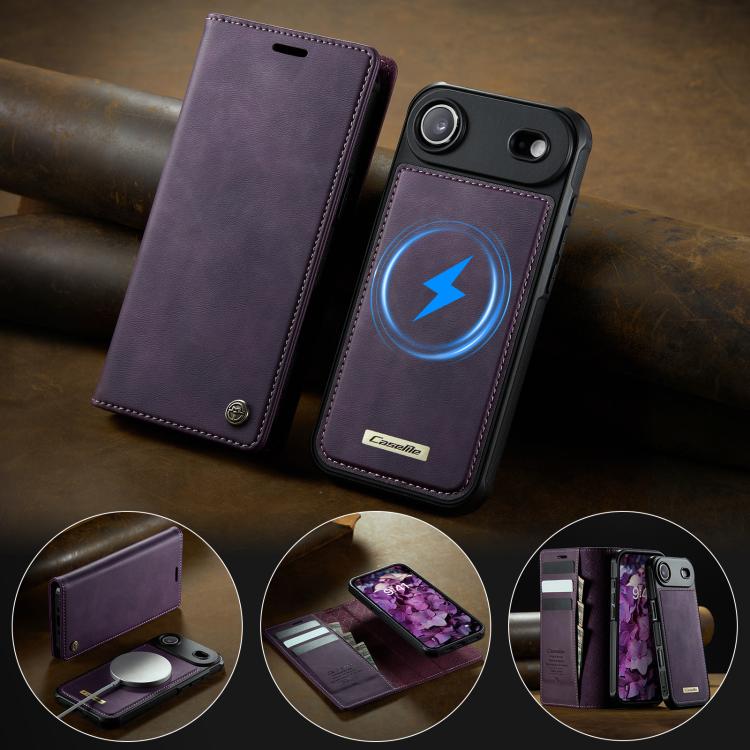 For iPhone Air CaseMe C49 MagSafe RFID Blocking Detachable Wallet Leather Phone Case