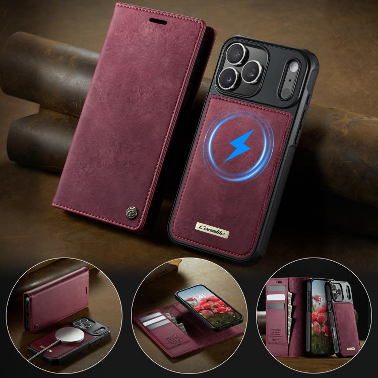 For iPhone 17 Pro CaseMe C49 MagSafe RFID Blocking Detachable Wallet Leather Phone Case