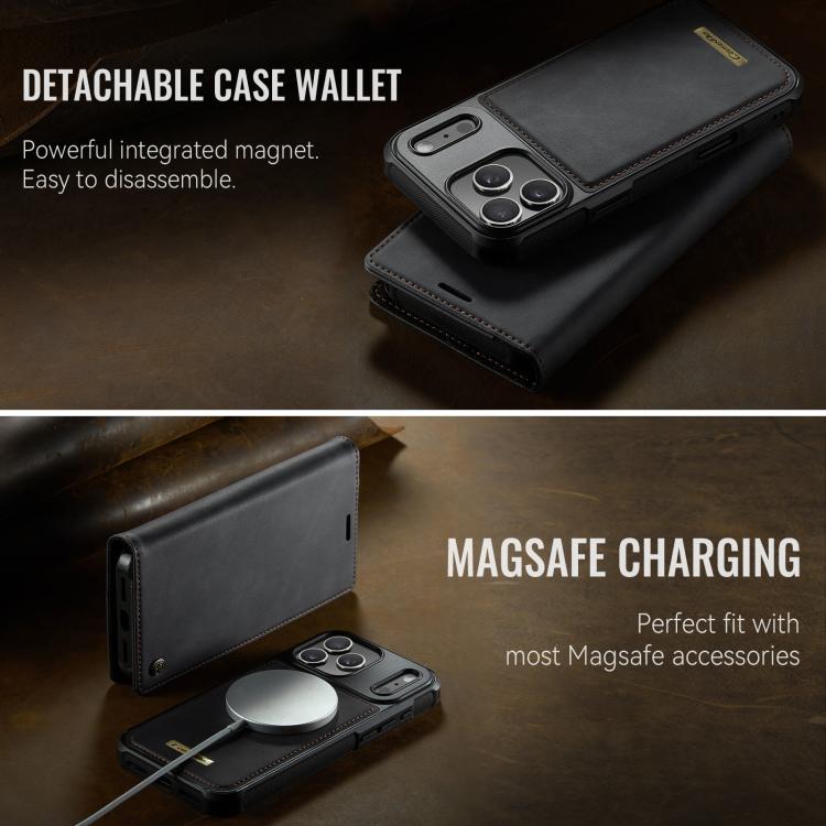 For iPhone 17 Pro CaseMe C49 MagSafe RFID Blocking Detachable Wallet Leather Phone Case