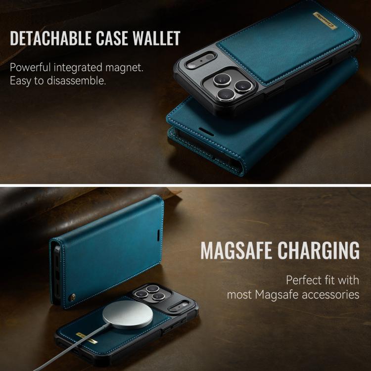 For iPhone 17 Pro CaseMe C49 MagSafe RFID Blocking Detachable Wallet Leather Phone Case