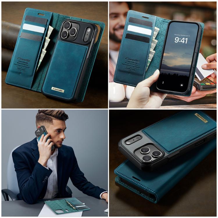 For iPhone 17 Pro CaseMe C49 MagSafe RFID Blocking Detachable Wallet Leather Phone Case