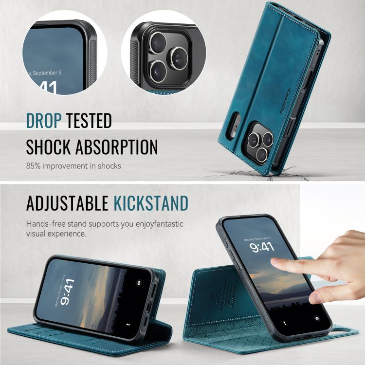 For iPhone 17 Pro CaseMe C49 MagSafe RFID Blocking Detachable Wallet Leather Phone Case