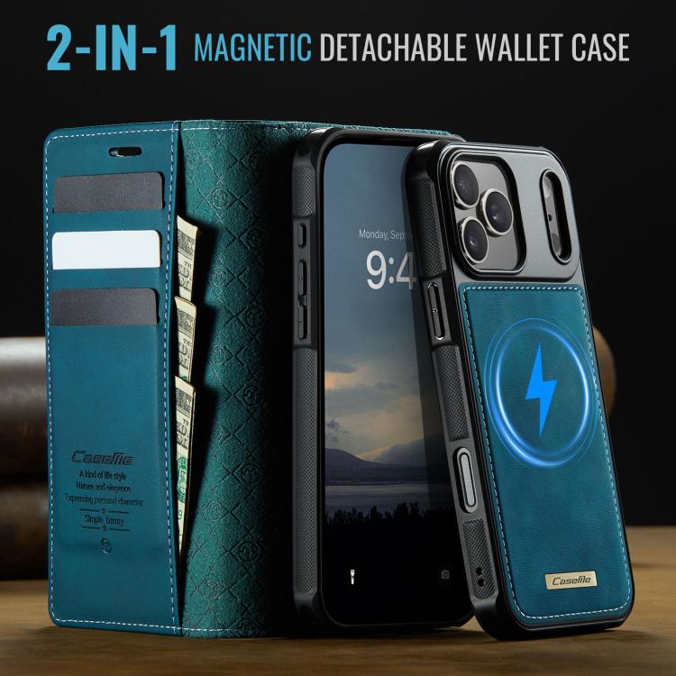 For iPhone 17 Pro CaseMe C49 MagSafe RFID Blocking Detachable Wallet Leather Phone Case