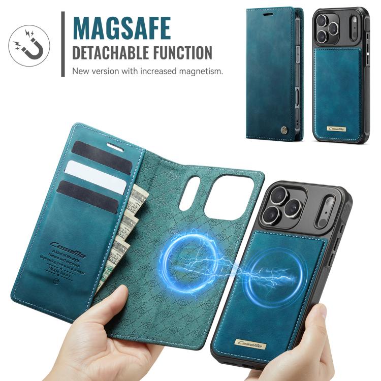 For iPhone 17 Pro CaseMe C49 MagSafe RFID Blocking Detachable Wallet Leather Phone Case
