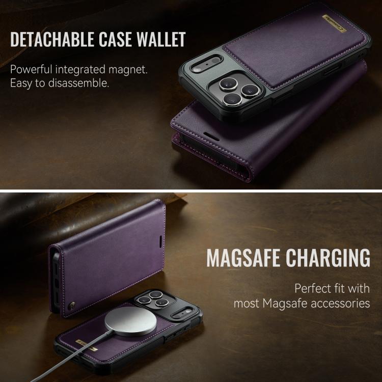 For iPhone 17 Pro CaseMe C49 MagSafe RFID Blocking Detachable Wallet Leather Phone Case