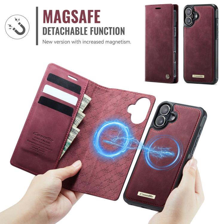 For iPhone 17 CaseMe C49 MagSafe RFID Blocking Detachable Wallet Leather Phone Case