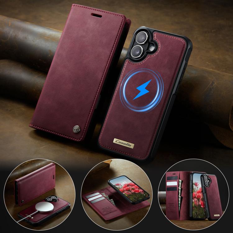 For iPhone 17 CaseMe C49 MagSafe RFID Blocking Detachable Wallet Leather Phone Case