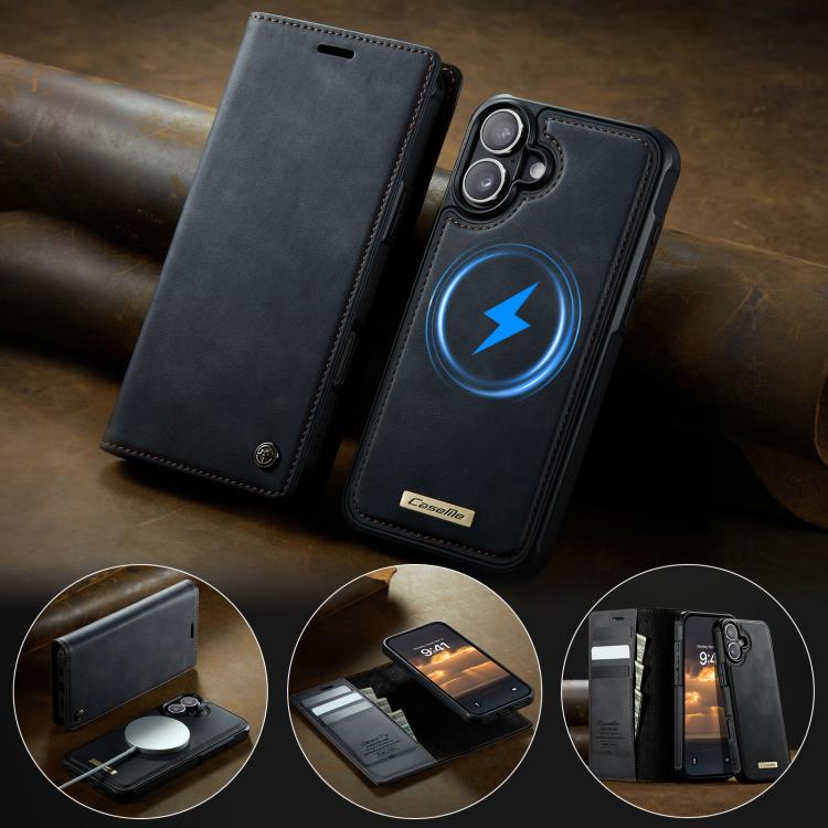 For iPhone 17 CaseMe C49 MagSafe RFID Blocking Detachable Wallet Leather Phone Case