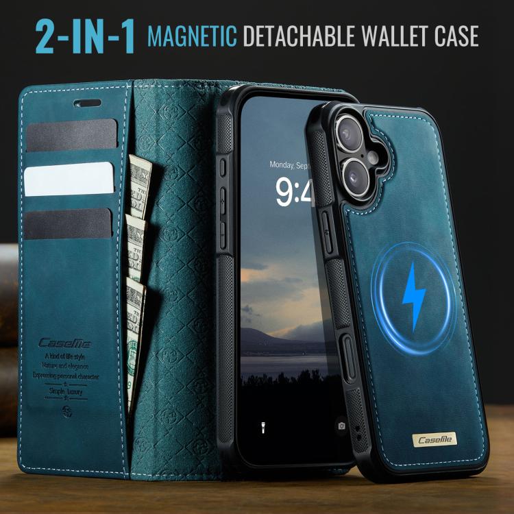For iPhone 17 CaseMe C49 MagSafe RFID Blocking Detachable Wallet Leather Phone Case