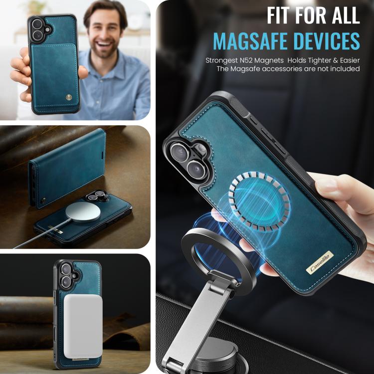 For iPhone 17 CaseMe C49 MagSafe RFID Blocking Detachable Wallet Leather Phone Case