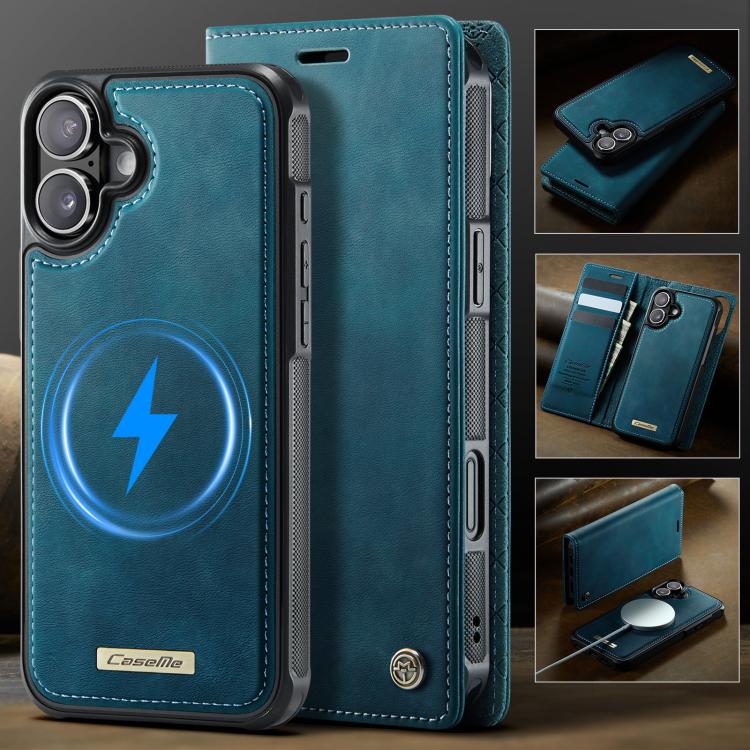 For iPhone 17 CaseMe C49 MagSafe RFID Blocking Detachable Wallet Leather Phone Case