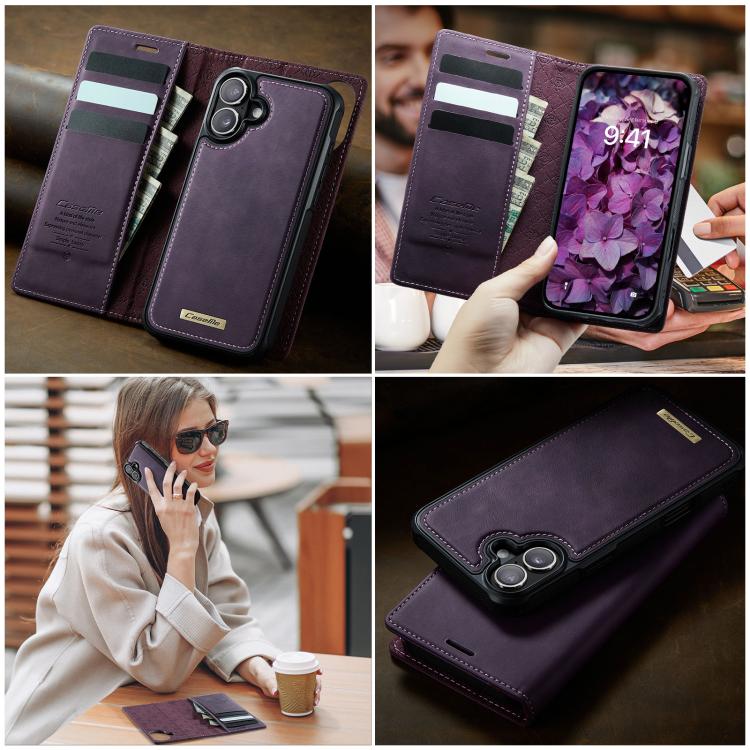 For iPhone 17 CaseMe C49 MagSafe RFID Blocking Detachable Wallet Leather Phone Case