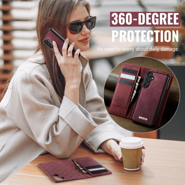For Samsung Galaxy A16 5G CaseMe C49 Magnetic RFID Blocking Detachable Wallet Leather Phone Case