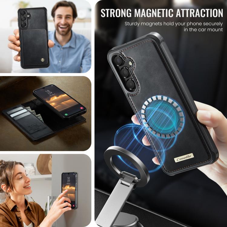 For Samsung Galaxy A16 5G CaseMe C49 Magnetic RFID Blocking Detachable Wallet Leather Phone Case